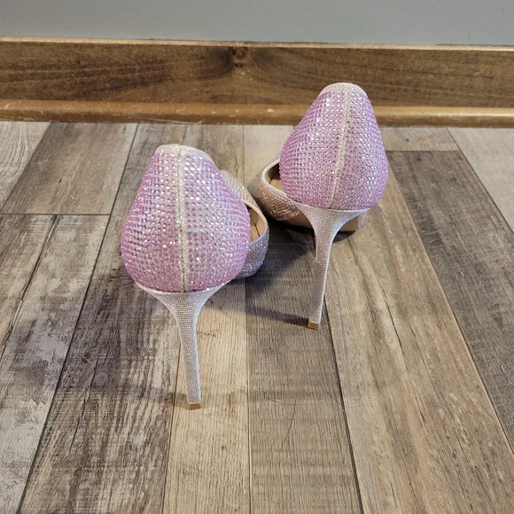 Mix No. 6 Silver and Pink Glitter Heels - Picture 5 of 5